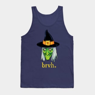 Retro Vintage Halloween Witch Having a Bruh Moment Tank Top